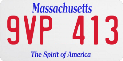 MA license plate 9VP413