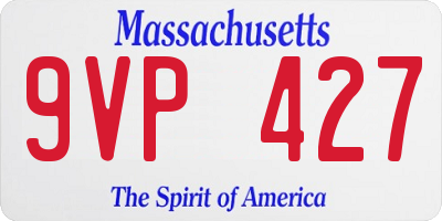 MA license plate 9VP427