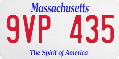 MA license plate 9VP435