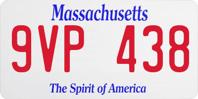 MA license plate 9VP438