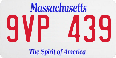 MA license plate 9VP439
