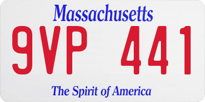 MA license plate 9VP441