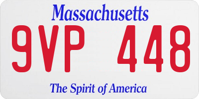 MA license plate 9VP448