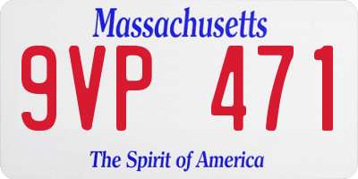 MA license plate 9VP471