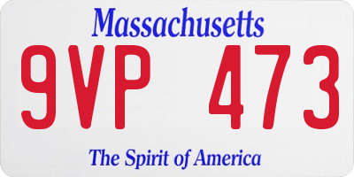 MA license plate 9VP473