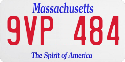 MA license plate 9VP484