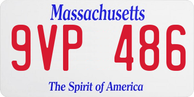 MA license plate 9VP486