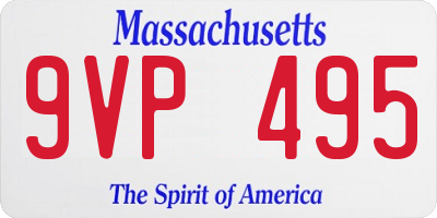 MA license plate 9VP495