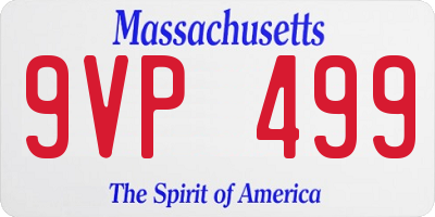 MA license plate 9VP499