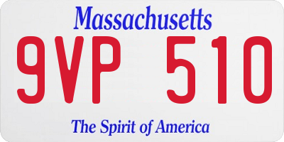 MA license plate 9VP510