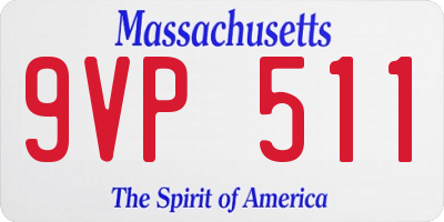 MA license plate 9VP511