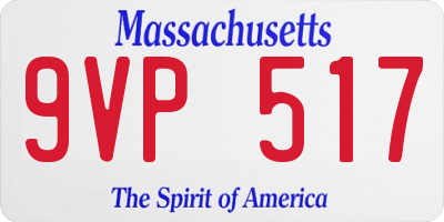 MA license plate 9VP517