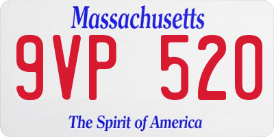 MA license plate 9VP520