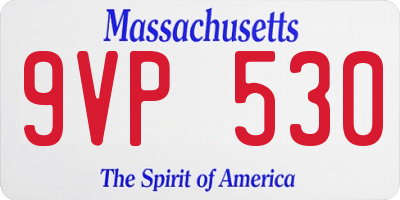 MA license plate 9VP530