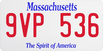 MA license plate 9VP536
