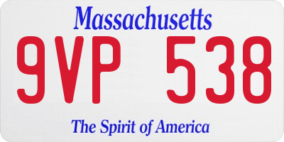 MA license plate 9VP538