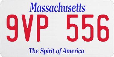 MA license plate 9VP556