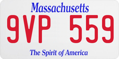 MA license plate 9VP559