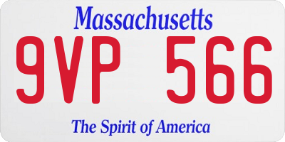 MA license plate 9VP566