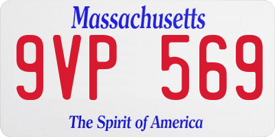MA license plate 9VP569