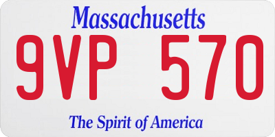 MA license plate 9VP570