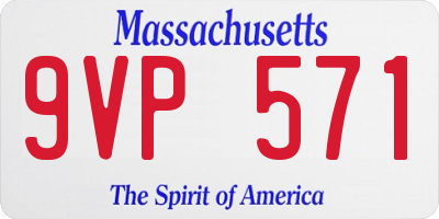 MA license plate 9VP571