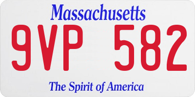 MA license plate 9VP582
