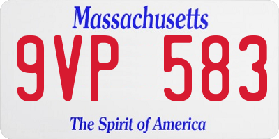 MA license plate 9VP583