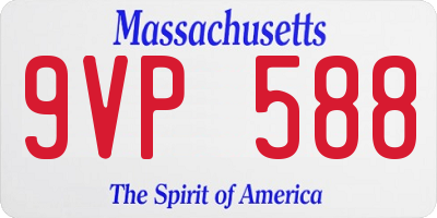 MA license plate 9VP588