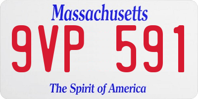 MA license plate 9VP591