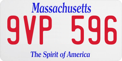 MA license plate 9VP596
