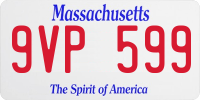 MA license plate 9VP599
