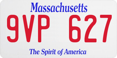 MA license plate 9VP627