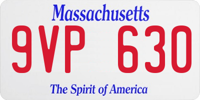 MA license plate 9VP630