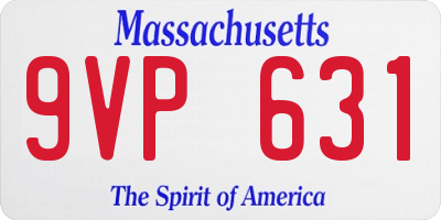 MA license plate 9VP631