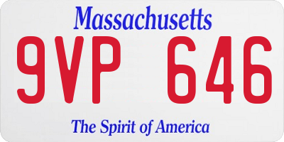 MA license plate 9VP646