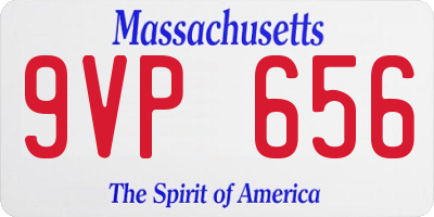 MA license plate 9VP656