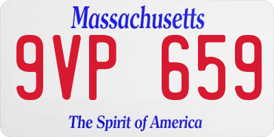 MA license plate 9VP659