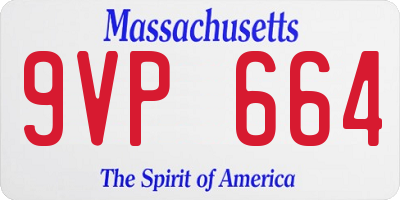 MA license plate 9VP664