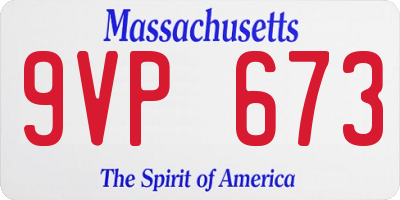 MA license plate 9VP673