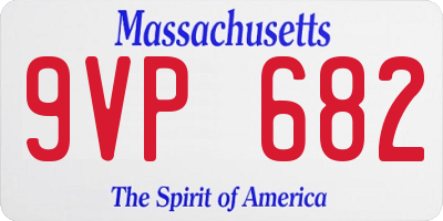 MA license plate 9VP682