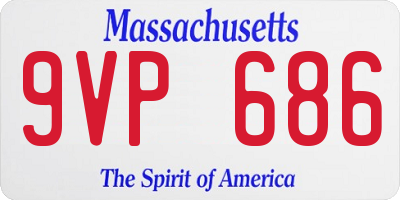 MA license plate 9VP686