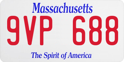 MA license plate 9VP688