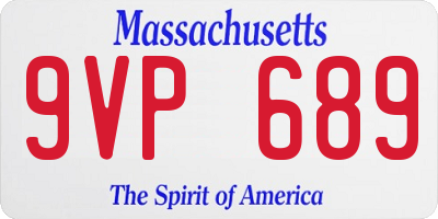 MA license plate 9VP689