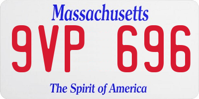 MA license plate 9VP696