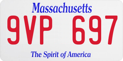 MA license plate 9VP697