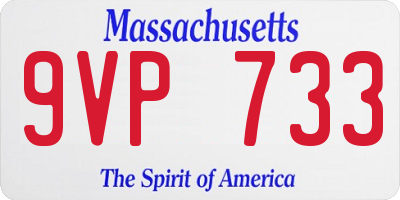 MA license plate 9VP733