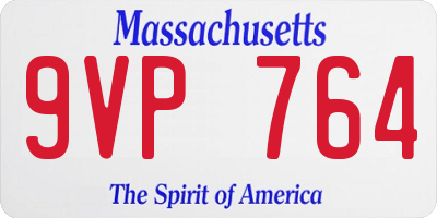 MA license plate 9VP764