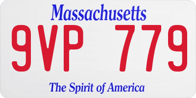 MA license plate 9VP779