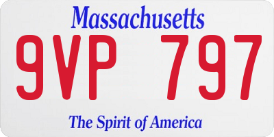 MA license plate 9VP797